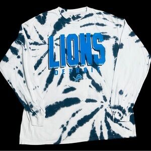 NFL Detroit Lions junk food Team Long Sleeve Tie Dye Large NWOT
